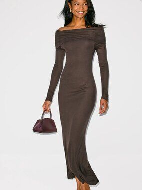 By Malene Birger Jytte Off The Shoulder Midi Dress Size Large MSRP $300